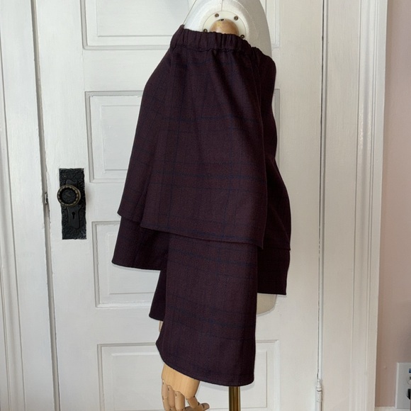 STOREE PLAID ONE SHOULDER LAYERED TOP - Picture 3 of 9